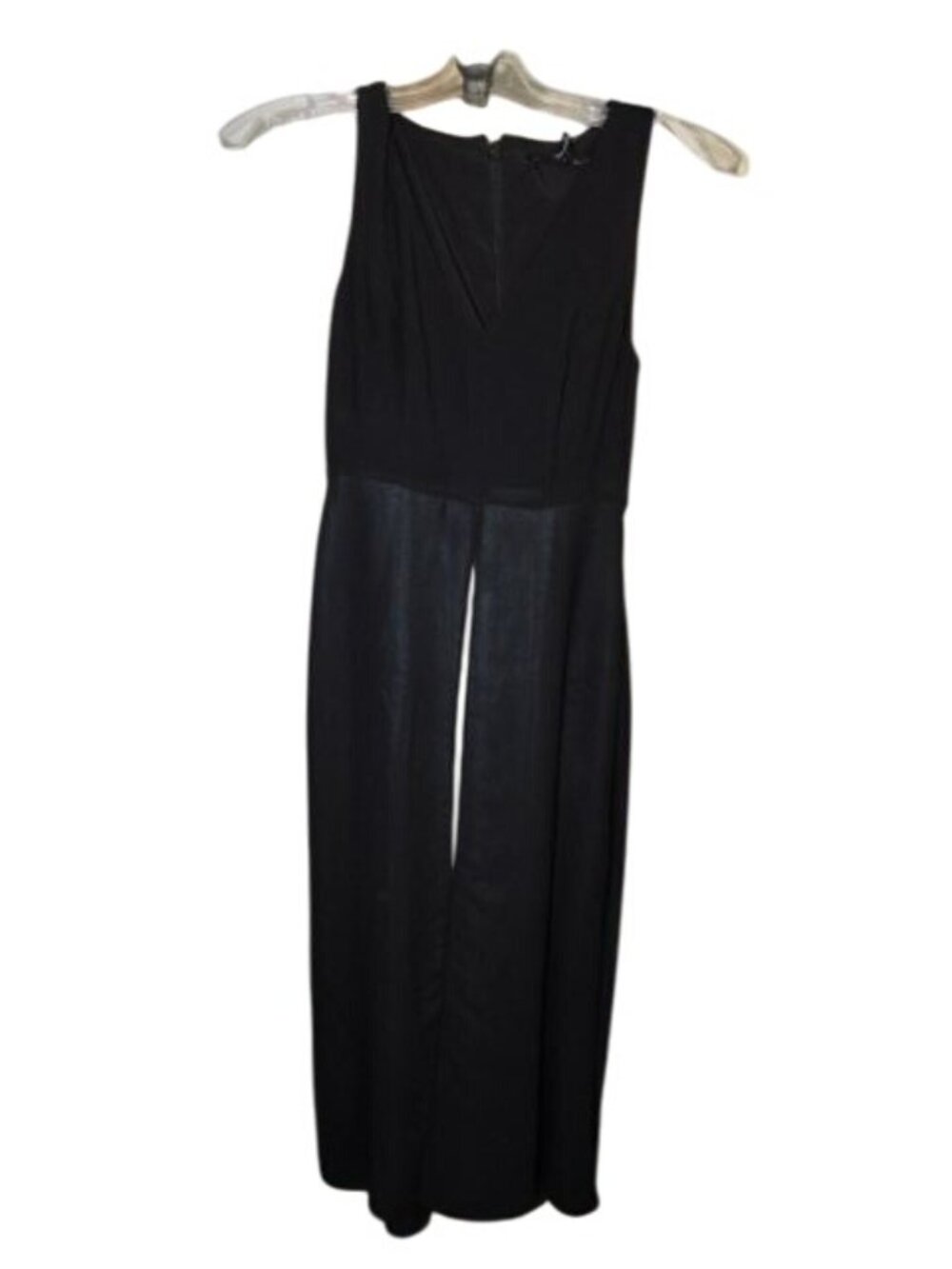 White House Black Market WHBM Size 00 Overlay Jumpsuit Black White NWT $180